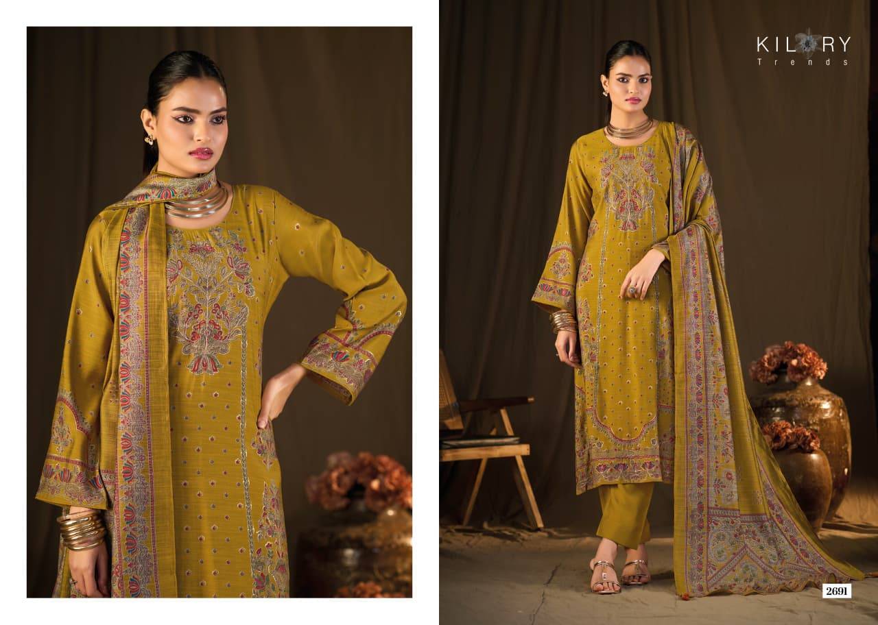  FLORENCE BY KILORY TRENDS 2691 To 2696 Series Stylish Beautiful Colourful PURE MUSLIN Dresses At Wholesale Price